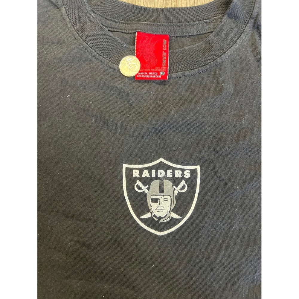 JNCO Jeans Mens Oakland Raiders Skull Graphic‎ T-Shirt Black XL NFL Football Tee